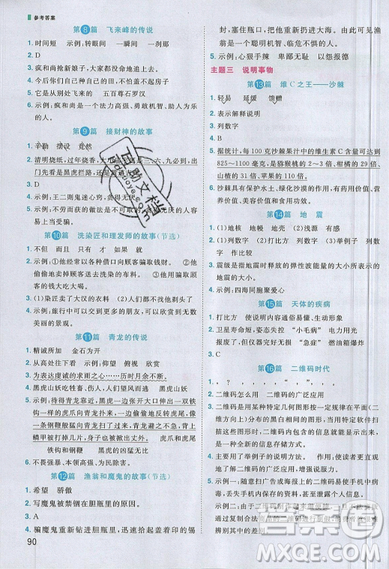 宇軒圖書(shū)2019陽(yáng)光同學(xué)百校名師推薦閱讀真題80篇彩虹版五年級(jí)語(yǔ)文答案