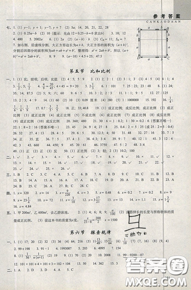 2019新版小學(xué)新題型題庫數(shù)學(xué)綜合練習(xí)冊(cè)知識(shí)要點(diǎn)歸納小升初參考答案