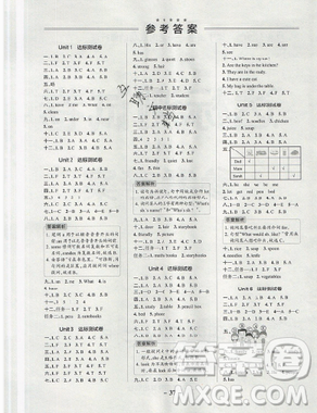 2019年秋小學(xué)學(xué)霸作業(yè)本四年級(jí)英語(yǔ)上冊(cè)人教版答案