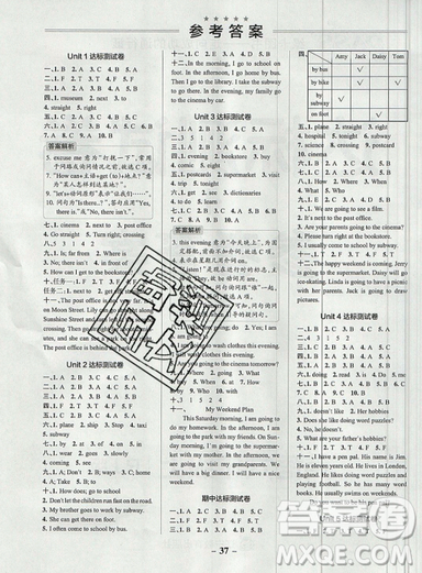 2019年秋小學(xué)學(xué)霸作業(yè)本六年級(jí)英語上冊人教版答案