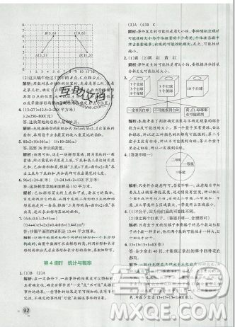 2019年秋小學(xué)學(xué)霸作業(yè)本五年級(jí)數(shù)學(xué)上冊(cè)人教版答案