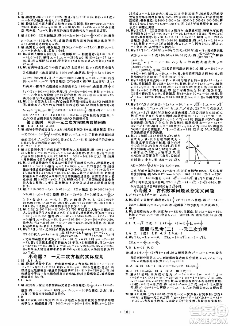 2019年名校課堂九年級上冊化學(xué)BS北師版河南專版參考答案