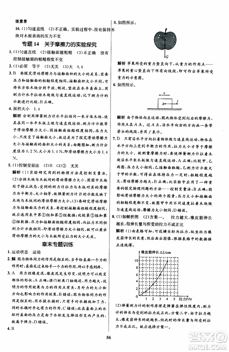 2019年初中同步學考優(yōu)化設(shè)計物理八年級上冊HK滬科版參考答案