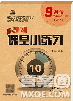 2019名校課堂小練習(xí)九年級英語全一冊外研版WY答案