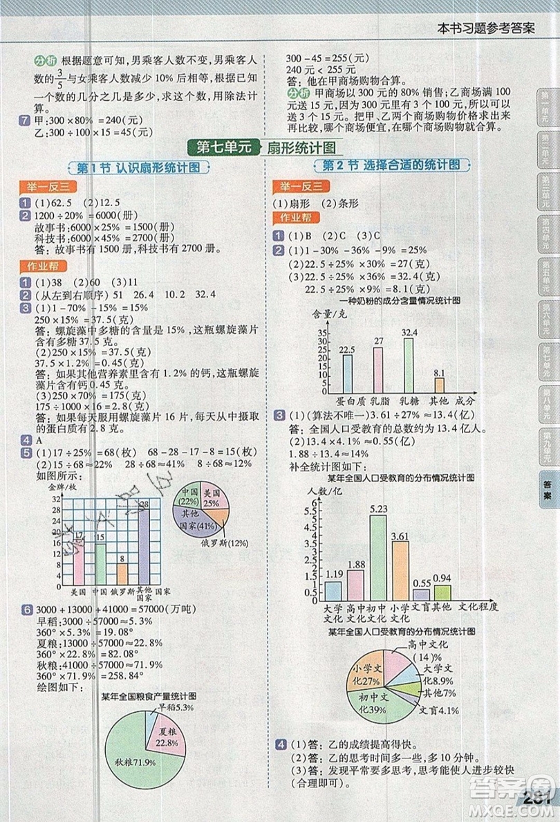 天星教育2019教材幫小學(xué)數(shù)學(xué)六年級上冊人教PJ版參考答案