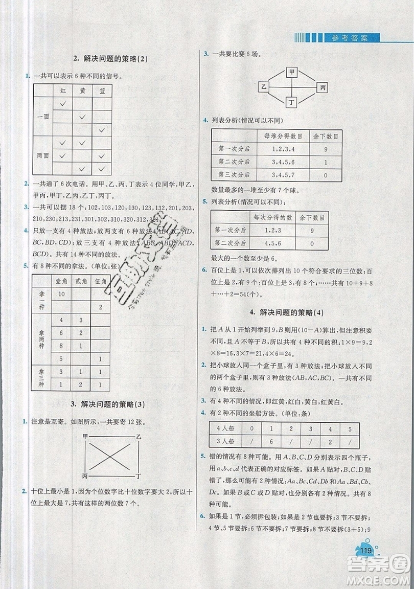 河海大學出版社2019小學同步奧數(shù)天天練五年級上冊SJ蘇教版參考答案