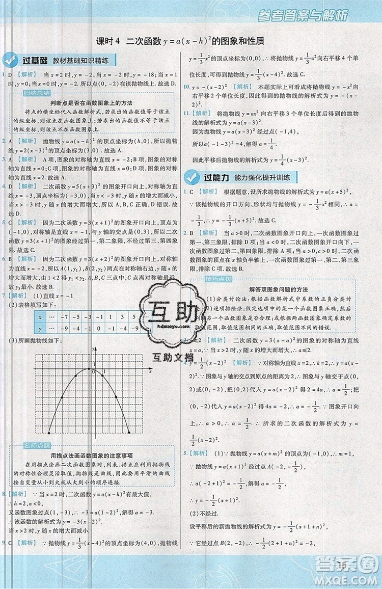 天星教育2020版初中數(shù)學一遍過九年級上RJ版人教版參考答案