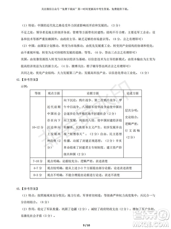 2020屆西南名校聯(lián)盟高考適應(yīng)性月考卷一文理綜試題及答案