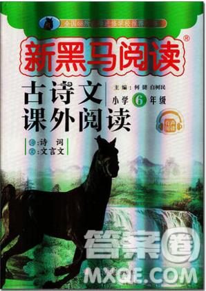 2019新版新黑馬閱讀古詩(shī)文課外閱讀六年級(jí)人教版答案