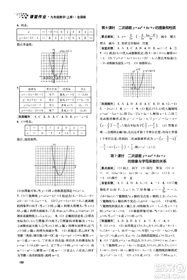 南京大學(xué)出版社2019金3練課堂作業(yè)實(shí)驗(yàn)提高訓(xùn)練九年級(jí)數(shù)學(xué)上冊(cè)新課標(biāo)全國(guó)版答案