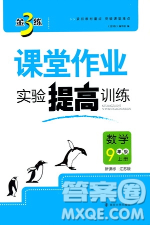 2019金3練課堂作業(yè)實驗提高訓練九年級數(shù)學上冊江蘇版答案