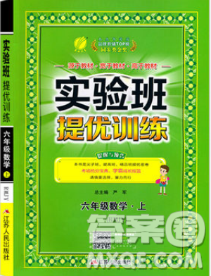 江蘇人民出版社春雨教育2019秋實驗班提優(yōu)訓(xùn)練六年級數(shù)學(xué)上冊BMJY人教版參考答案