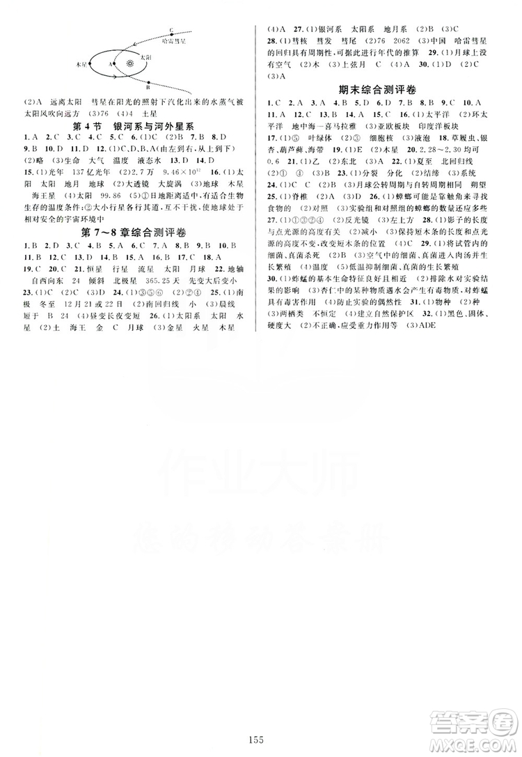 學(xué)林驛站2019全優(yōu)方案夯實與提高7年級科學(xué)上冊滬科版答案