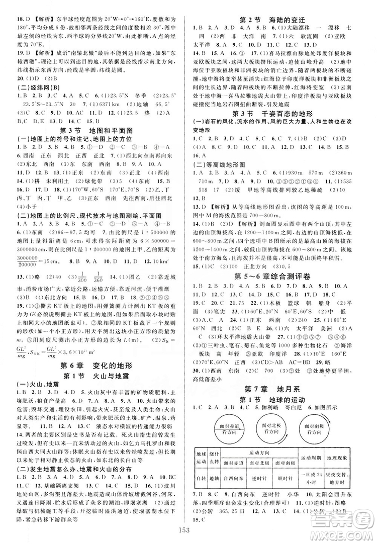 學(xué)林驛站2019全優(yōu)方案夯實與提高7年級科學(xué)上冊滬科版答案