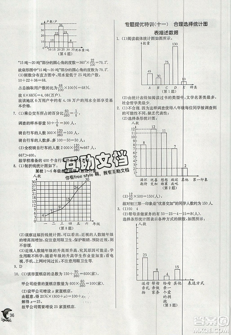 江蘇人民出版社春雨教育2019秋實(shí)驗(yàn)班提優(yōu)訓(xùn)練七年級(jí)數(shù)學(xué)上冊(cè)滬科版SHKJ參考答案