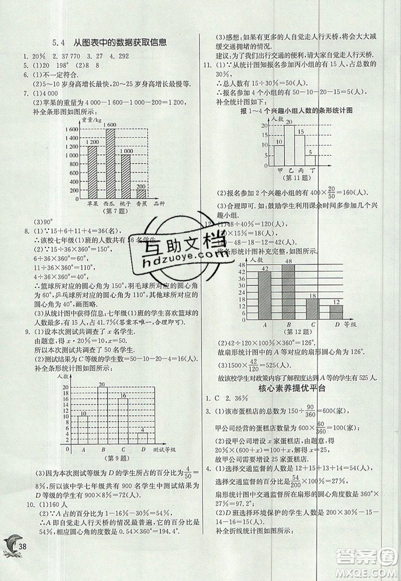 江蘇人民出版社春雨教育2019秋實(shí)驗(yàn)班提優(yōu)訓(xùn)練七年級(jí)數(shù)學(xué)上冊(cè)滬科版SHKJ參考答案