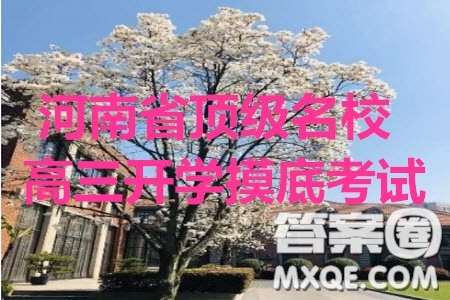 河南省頂級名校2020屆高三年級開學(xué)摸底考試英語試題及答案