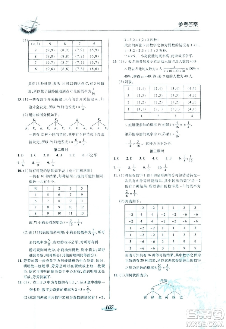 陜西科學(xué)技術(shù)出版社2019新課標(biāo)教材同步導(dǎo)練九年級(jí)數(shù)學(xué)上冊(cè)C版答案