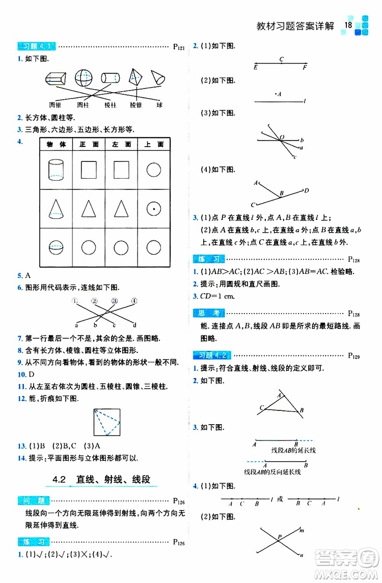 安徽人民出版社2019年全易通初中數(shù)學(xué)七年級上冊RJ人教版參考答案