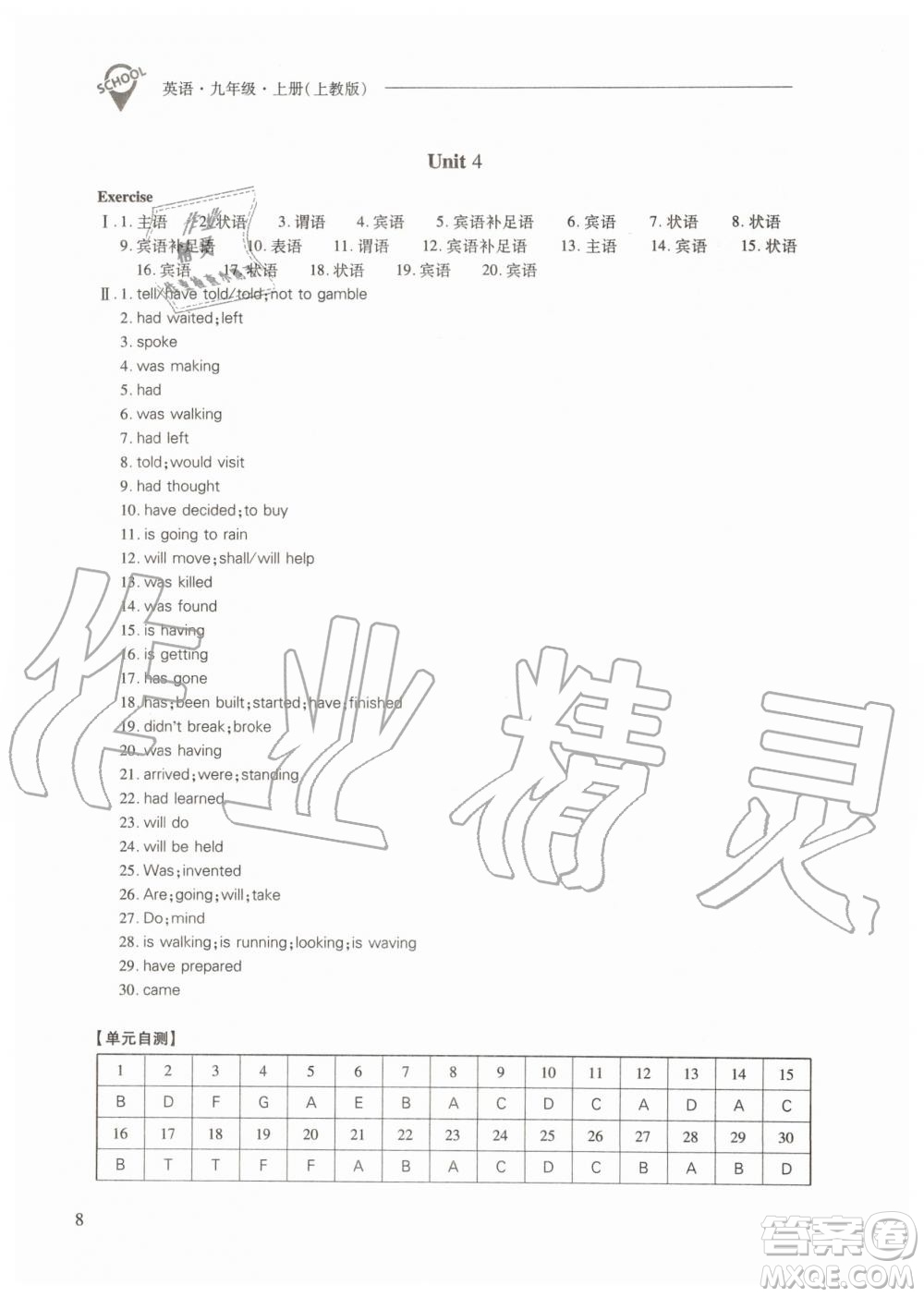 2019年新課程問題解決導(dǎo)學(xué)方案英語九年級(jí)上冊上教版參考答案