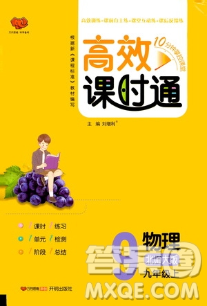 萬向思維2019高效課時(shí)通九年級(jí)物理上冊(cè)北師大版答案