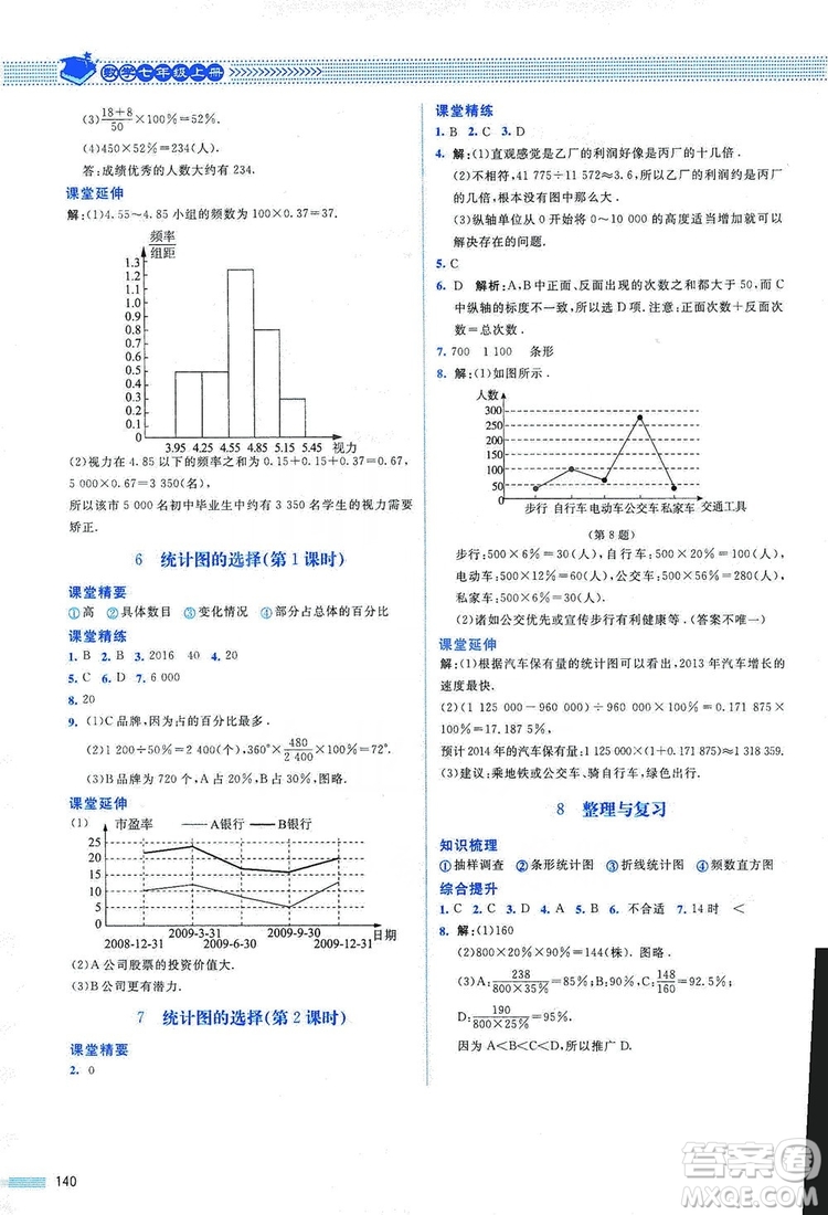 北京師范大學(xué)出版社2019課堂精練七年級數(shù)學(xué)上冊北師大版山西專版第2版答案