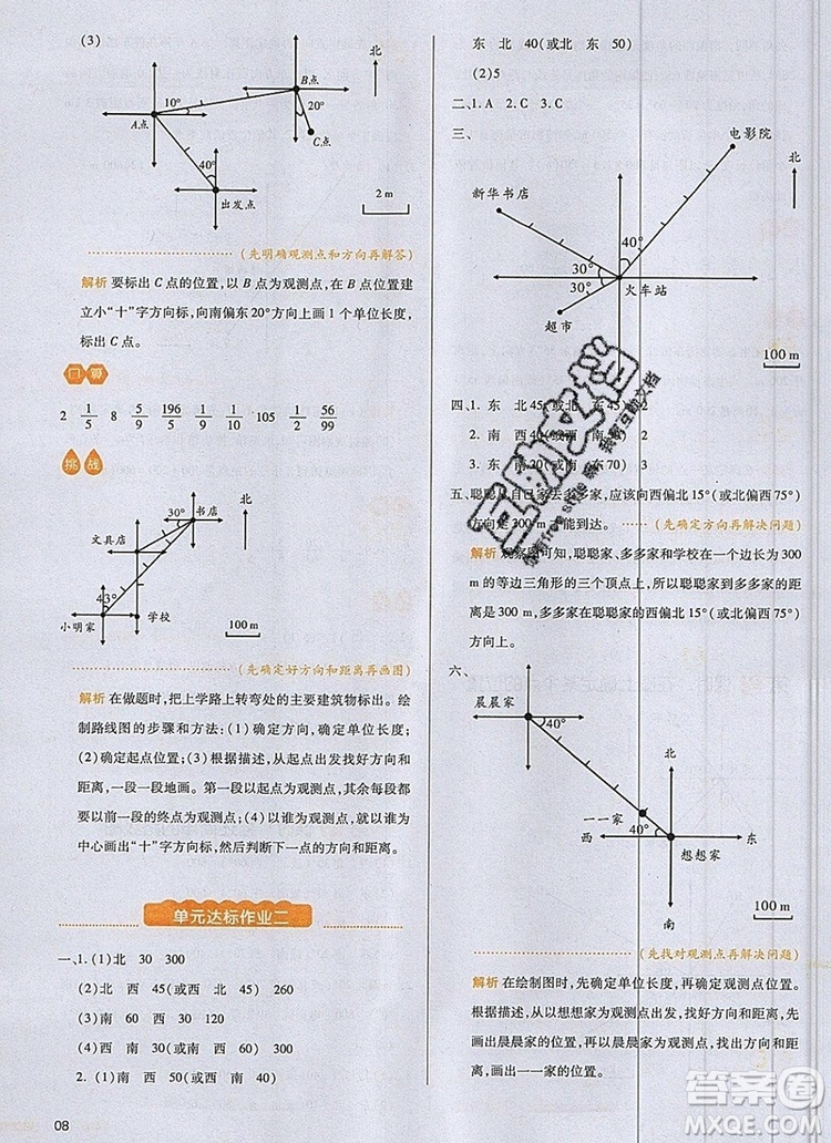 2019年一本我愛寫作業(yè)小學(xué)數(shù)學(xué)六年級(jí)上冊(cè)人教版參考答案