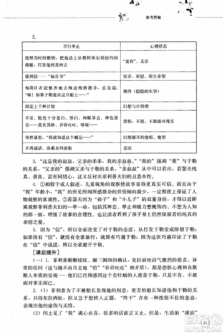 山東大學(xué)出版社2019年初中課堂同步訓(xùn)練語文九年級(jí)上冊(cè)參考答案