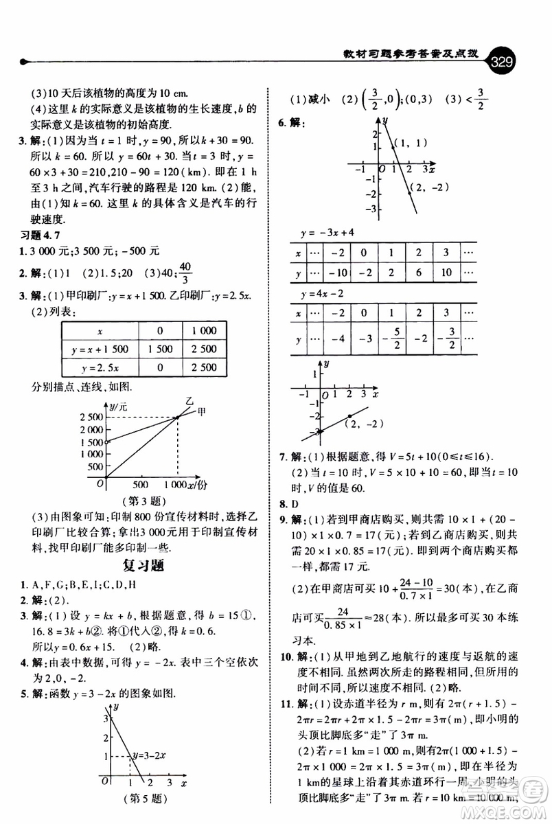 2019年榮德基特高級(jí)教師點(diǎn)撥數(shù)學(xué)八年級(jí)上BS版北師版參考答案