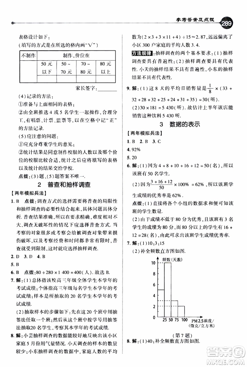 2019年榮德基特高級教師點撥數(shù)學七年級上BS版北師版參考答案