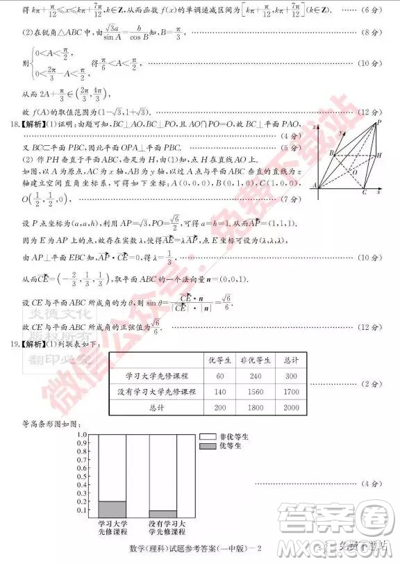 炎德英才大聯(lián)考長(zhǎng)沙市一中2020屆高三月考試卷三理科數(shù)學(xué)試題及參考答案