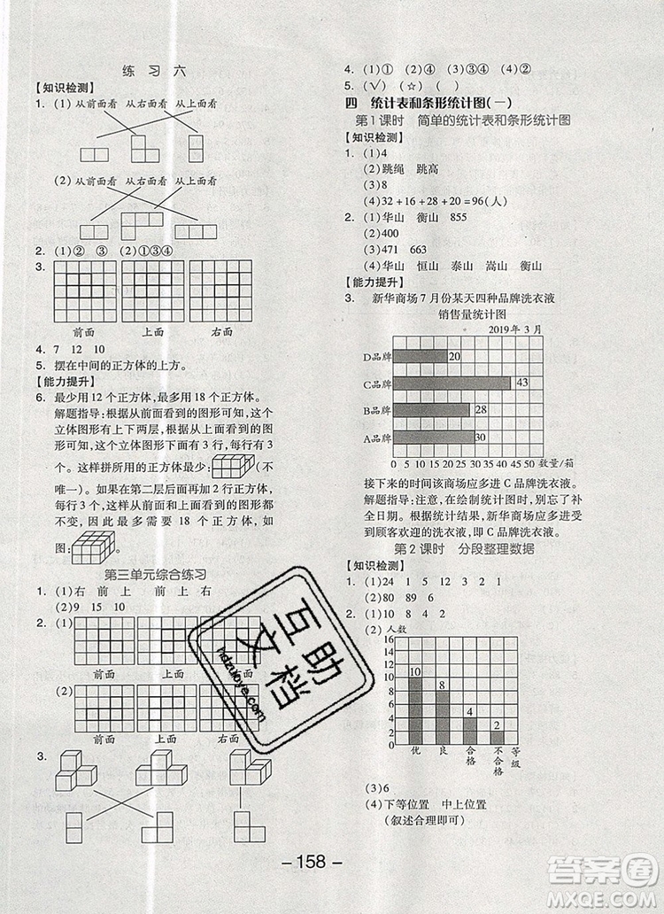 全品學練考四年級數(shù)學上冊蘇教版2019年秋新版答案