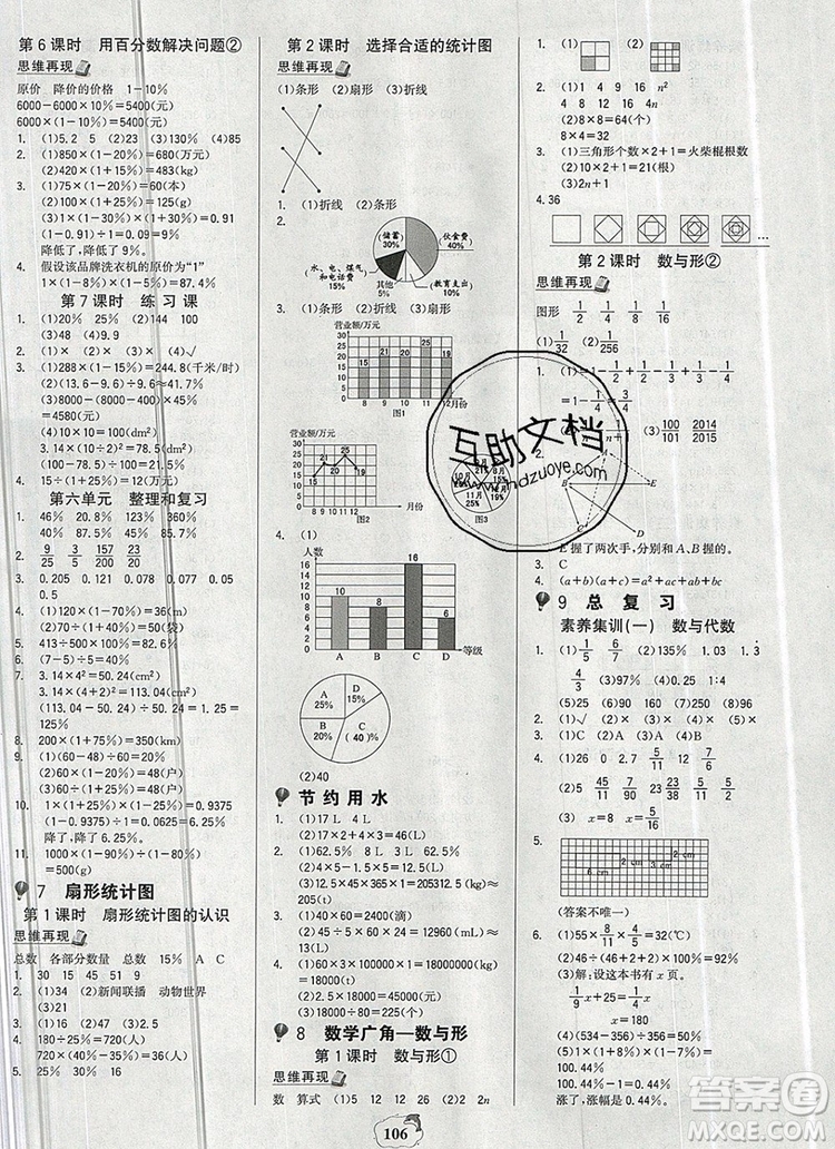 世紀(jì)金榜金榜小博士六年級(jí)數(shù)學(xué)上冊(cè)人教版2020年新版答案