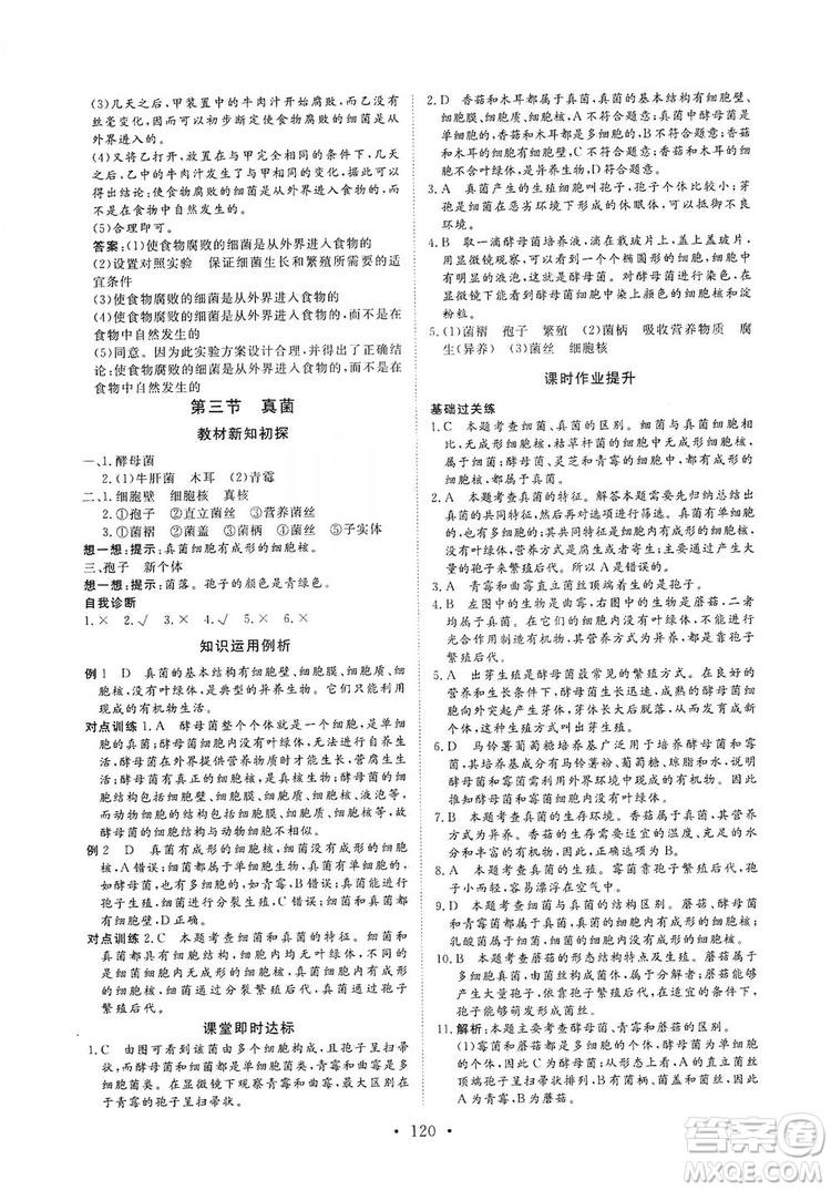 海南出版社2019新課程同步練習冊八年級生物上冊人教版答案