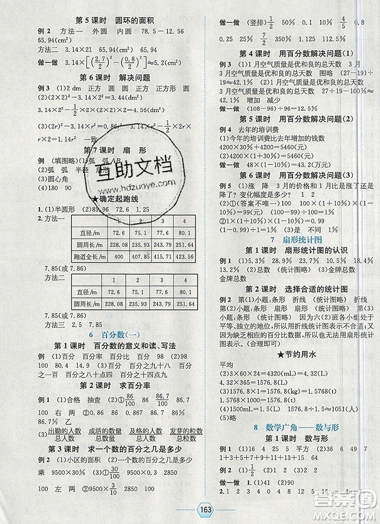 現(xiàn)代教育出版社2019年走向優(yōu)等生六年級數(shù)學(xué)上冊人教版答案