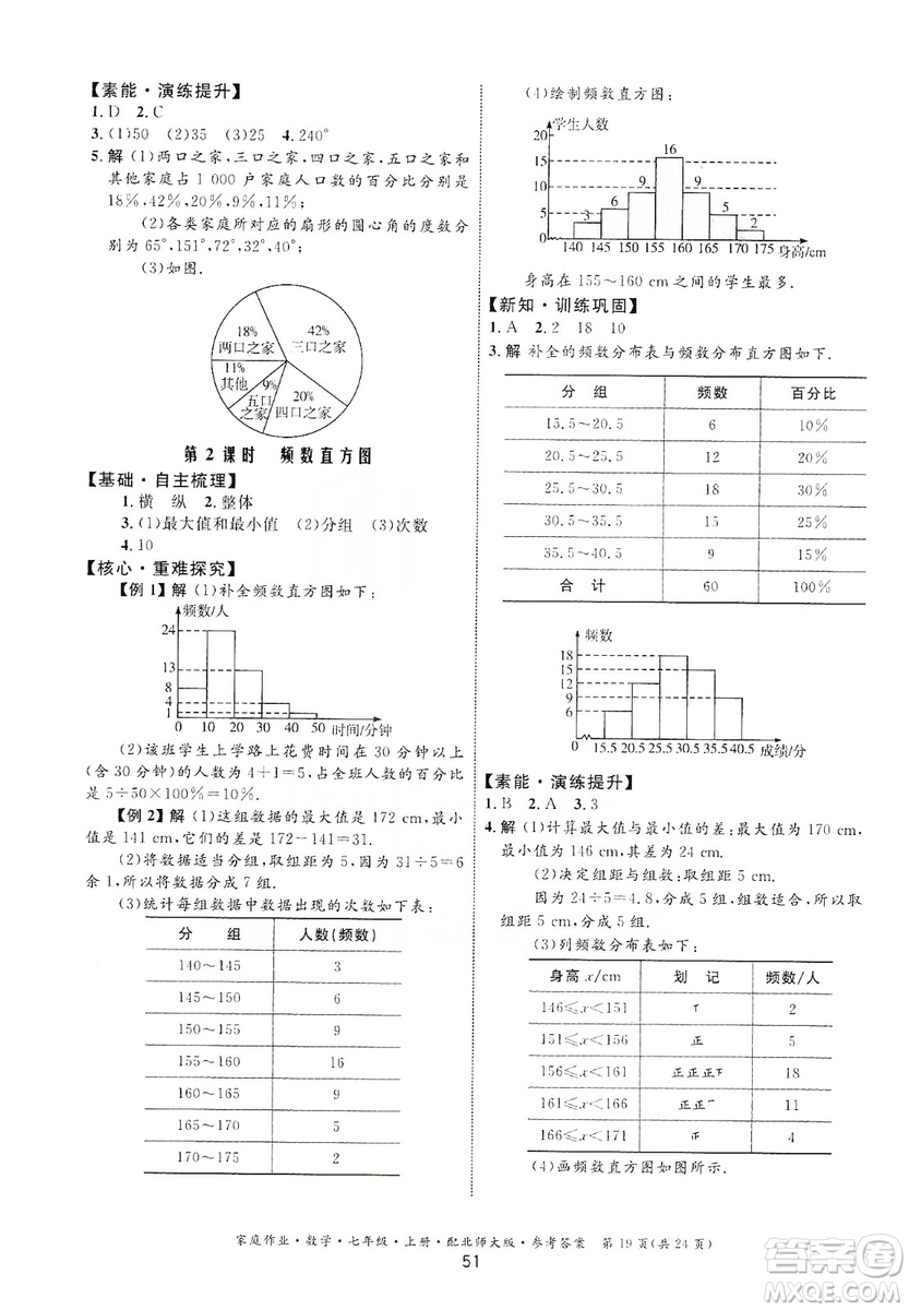 貴州教育出版社2019家庭作業(yè)七年級(jí)數(shù)學(xué)上冊(cè)北師大版答案