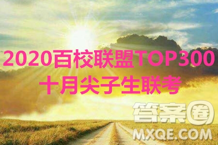 2020百校聯(lián)盟TOP300十月尖子生聯(lián)考理數(shù)試題及參考答案