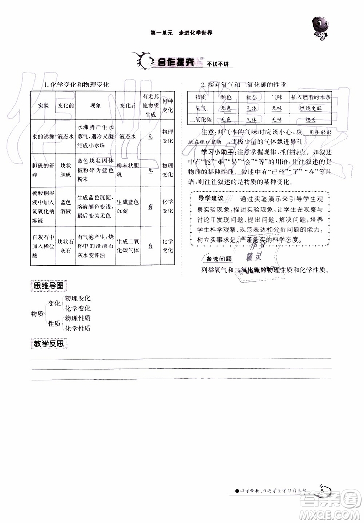 金太陽教育2019年金太陽導(dǎo)學(xué)案化學(xué)九年級全一冊創(chuàng)新版參考答案