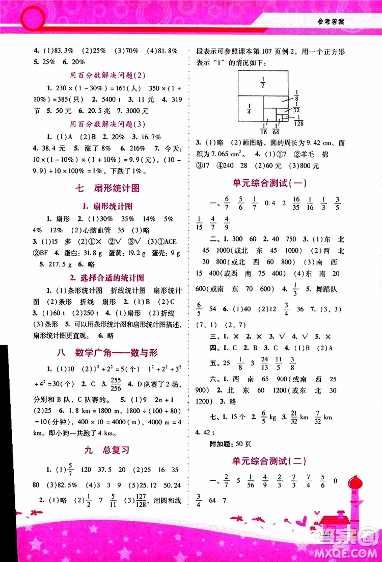 2019年新課程學(xué)習(xí)輔導(dǎo)數(shù)學(xué)六年級上冊人教版參考答案