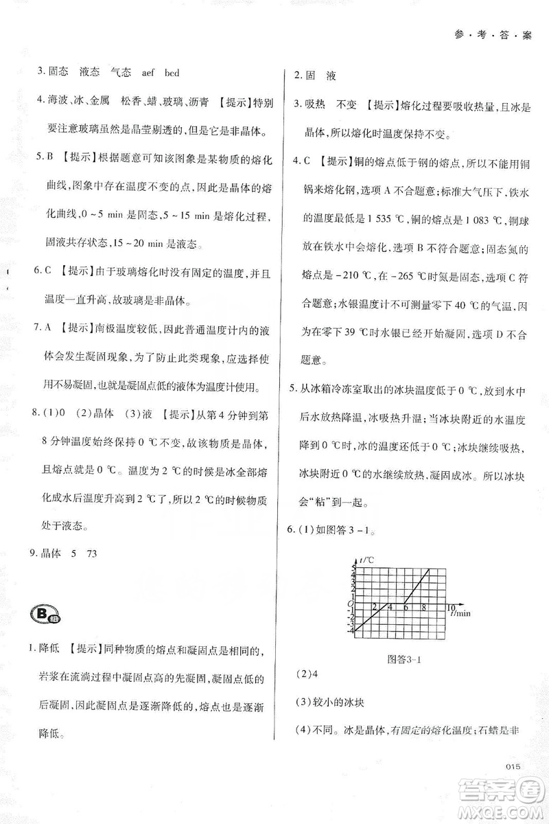 天津教育出版社2019學習質量監(jiān)測八年級物理上冊人教版答案