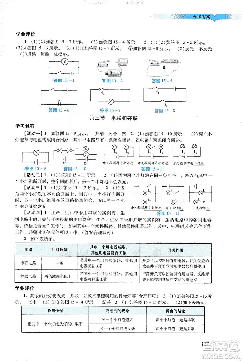 廣州出版社2019陽(yáng)光學(xué)業(yè)評(píng)價(jià)物理九年級(jí)上冊(cè)人教版答案