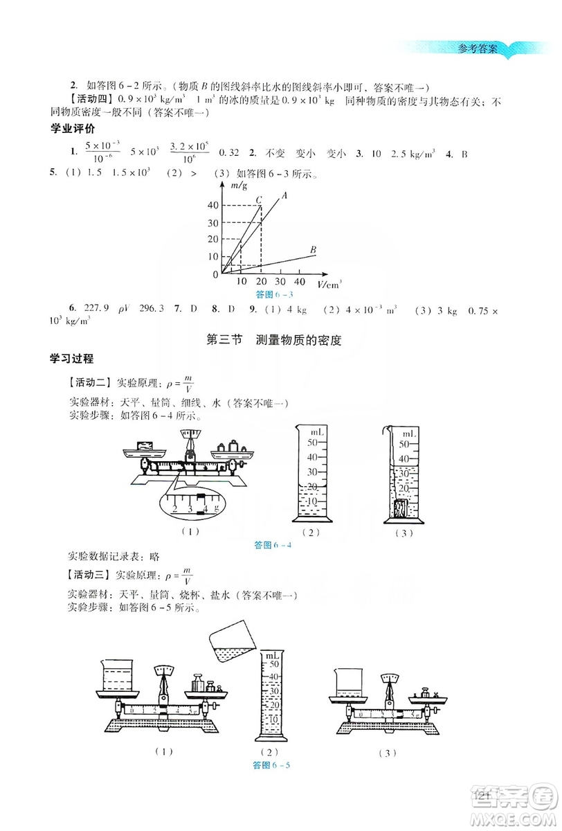 廣州出版社2019陽光學業(yè)評價物理八年級上冊人教版答案