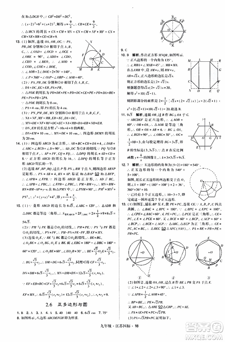 2019年經(jīng)綸學(xué)典學(xué)霸題中題數(shù)學(xué)九年級全一冊江蘇國際參考答案