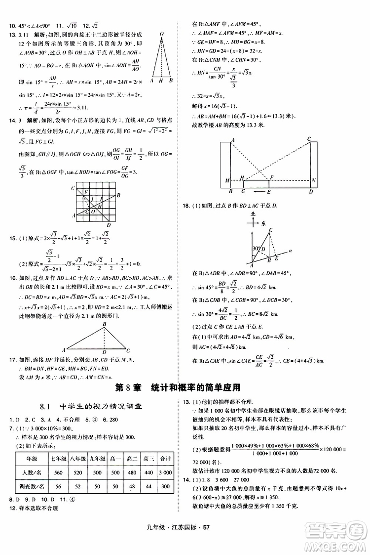 2019年經(jīng)綸學(xué)典學(xué)霸題中題數(shù)學(xué)九年級全一冊江蘇國際參考答案