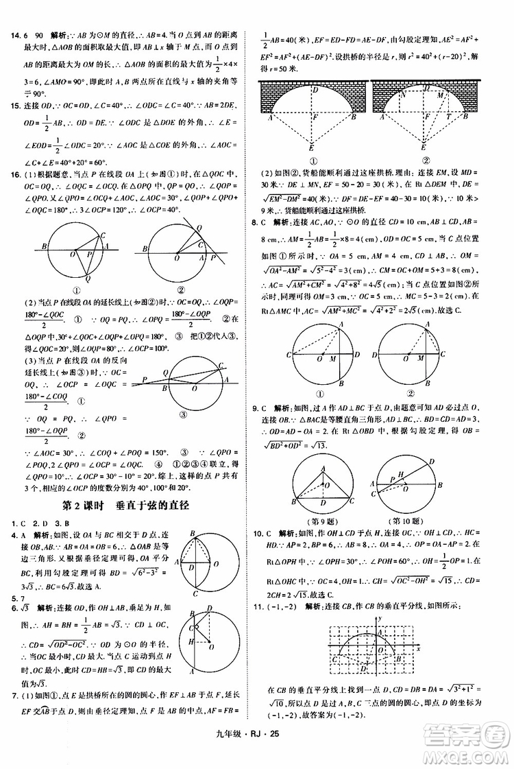 2019年經(jīng)綸學(xué)典學(xué)霸題中題數(shù)學(xué)九年級(jí)全一冊(cè)RJ人教版參考答案