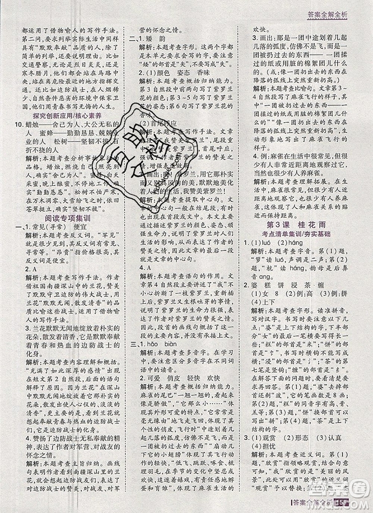 2019年考點(diǎn)集訓(xùn)與滿(mǎn)分備考五年級(jí)語(yǔ)文上冊(cè)人教版答案