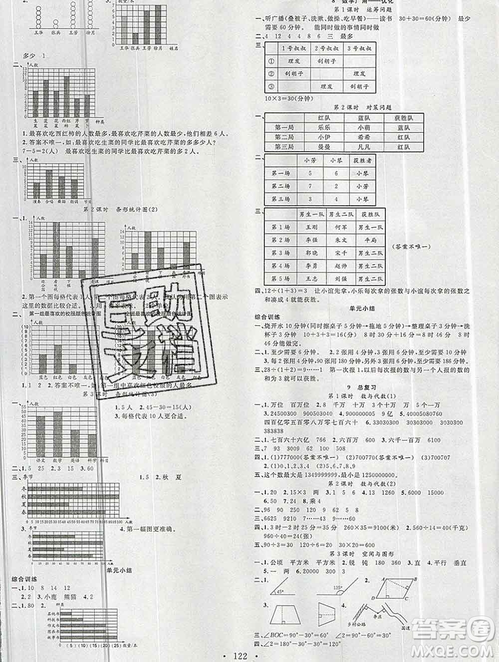 廣東經(jīng)濟(jì)出版社2019秋名校課堂四年級(jí)數(shù)學(xué)上冊(cè)人教版答案