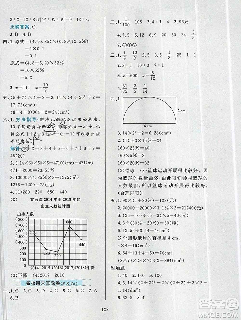 陜西人民教育出版社2019年小學(xué)教材全練六年級數(shù)學(xué)上冊北師版答案