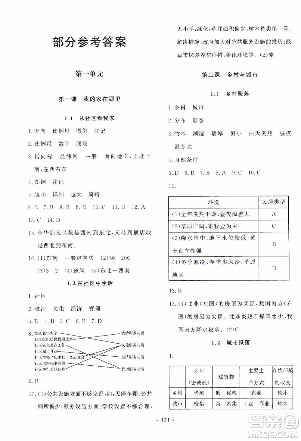 花山小狀元2019學科能力達標初中生100全優(yōu)卷歷史與社會七年級上冊答案