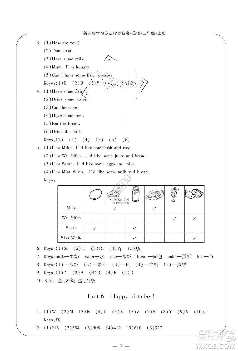 寧波出版社2019新課標(biāo)學(xué)習(xí)方法指導(dǎo)叢書三年級英語上冊人教版答案